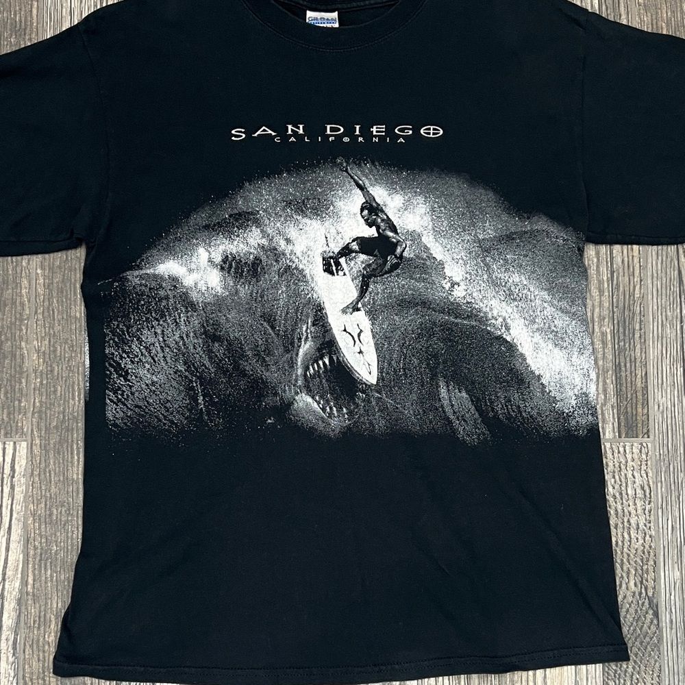 🌊🏄♂️ Vintage SAN DIEGO Surf Surfer WRAPAROUND Print Graphics Men’s Sz Lg - EU